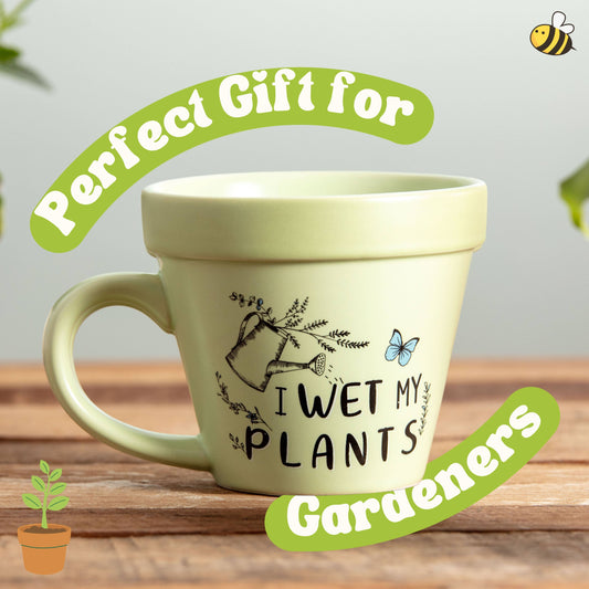 Wet My Plants Plant Pot Mug - Gardening Gifts