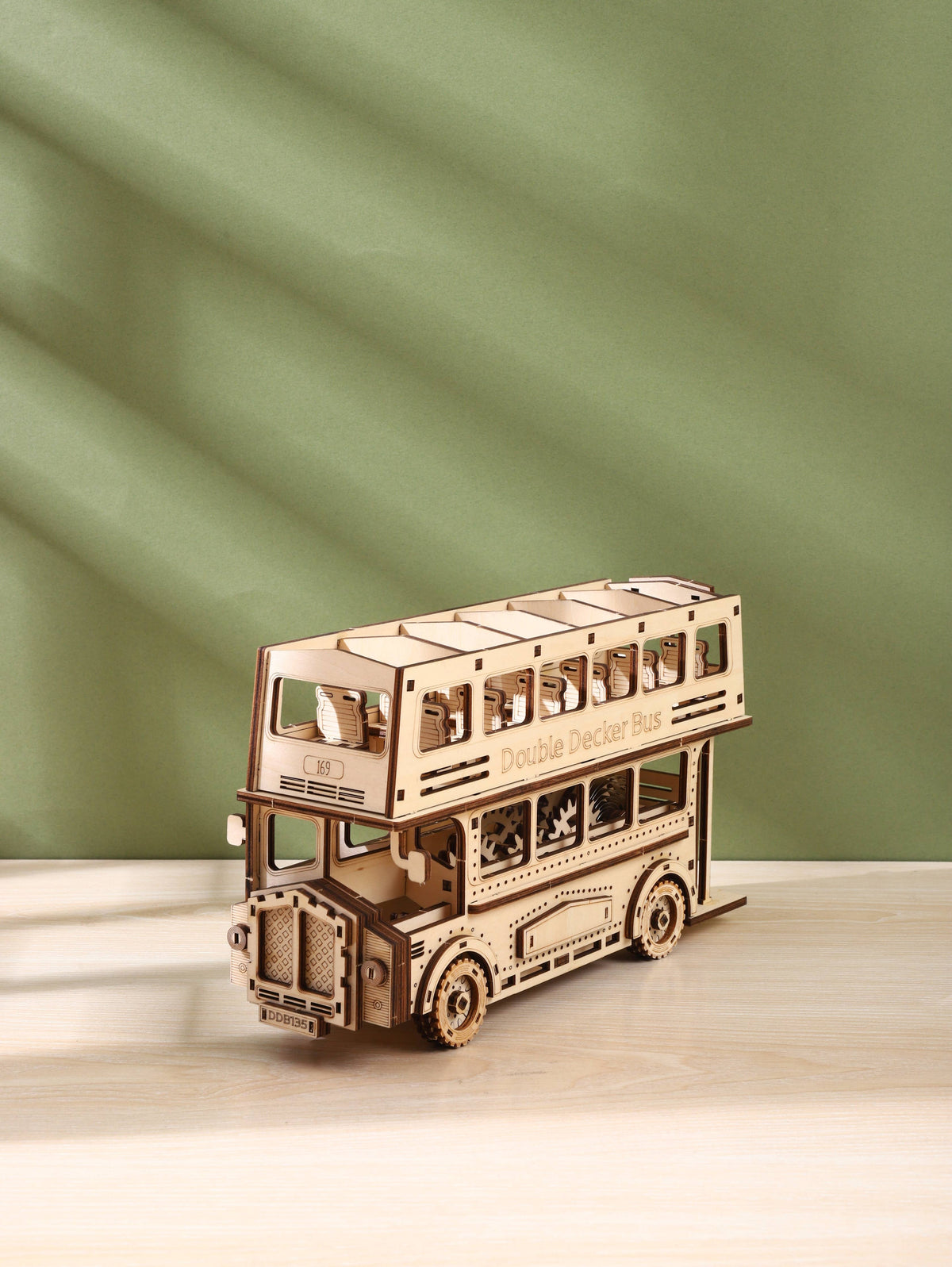 DIY Model wooden kit double decker bus