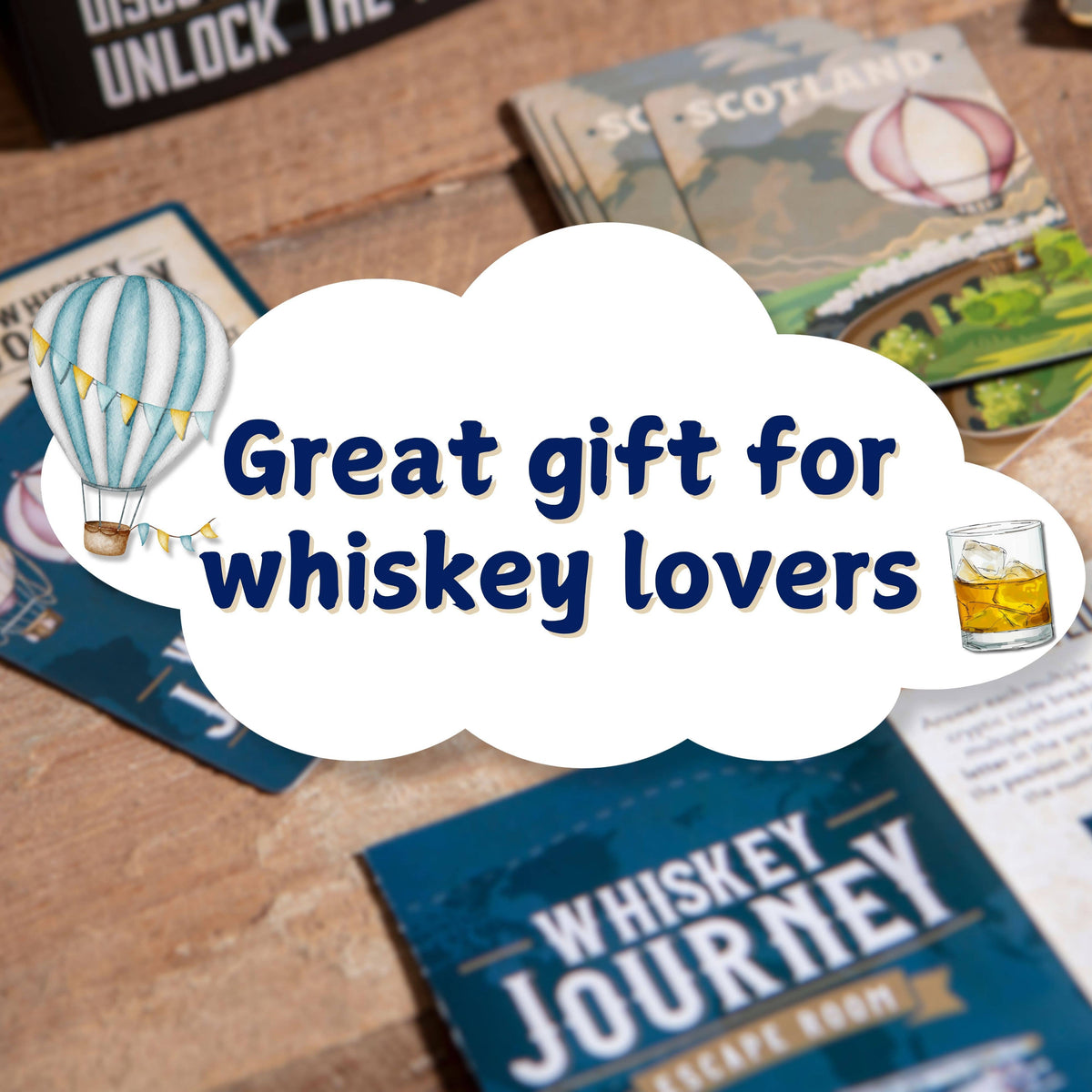Whiskey Journey Escape Room Puzzle Game - Men's Gifts