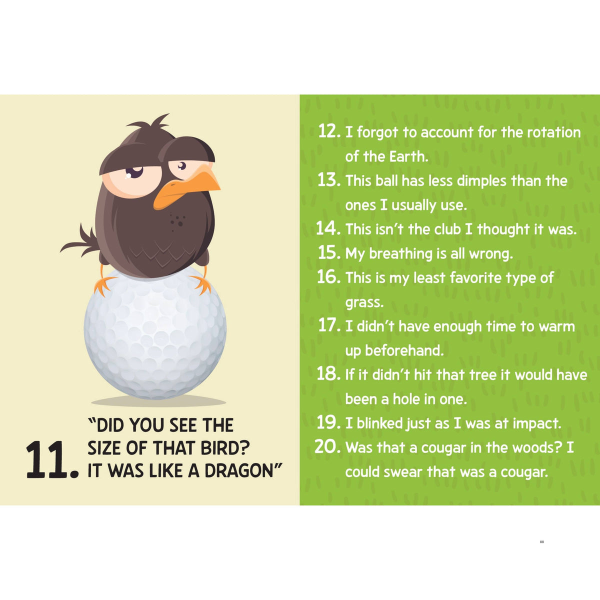 500 Excuses For a Bad Golf Shot Joke Gift Book - Men's Gifts