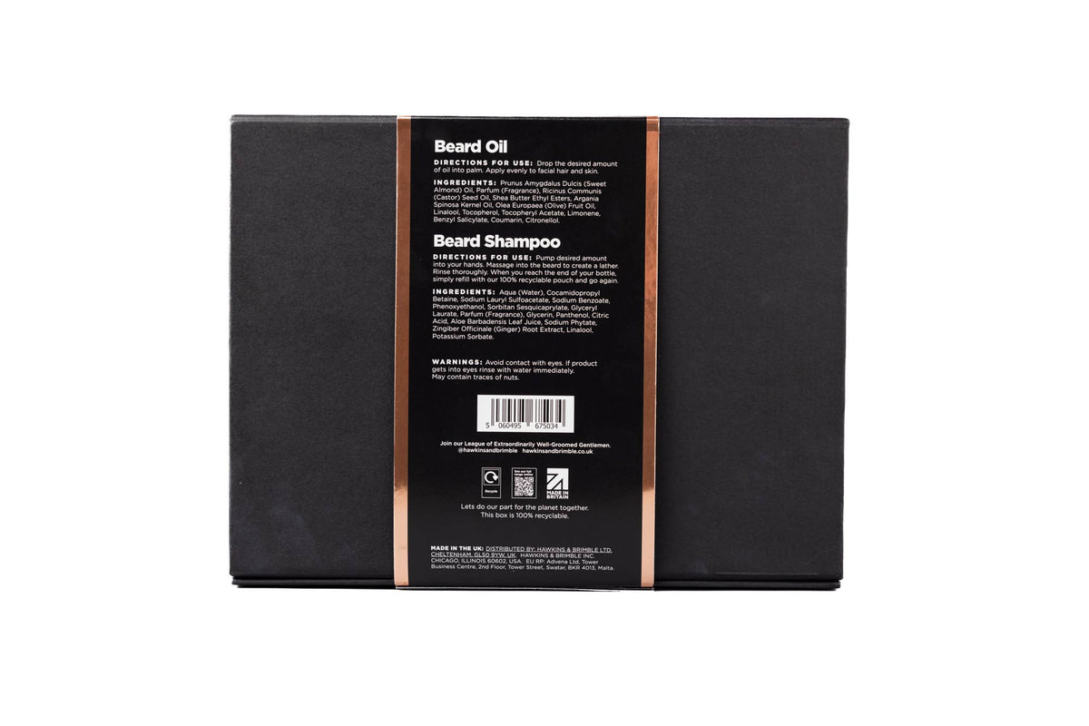 Beard Gift Set Box (Beard Shampoo, Beard Oil)