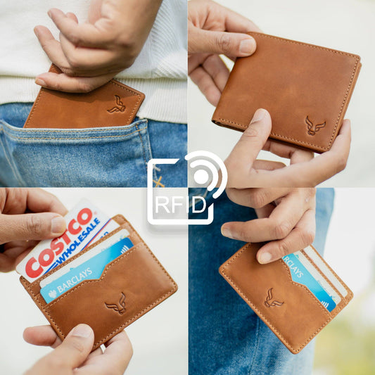 'THE PRESTIGE COMBO' Tan Genuine Leather Wallet & Cardholder Combo Gift Box