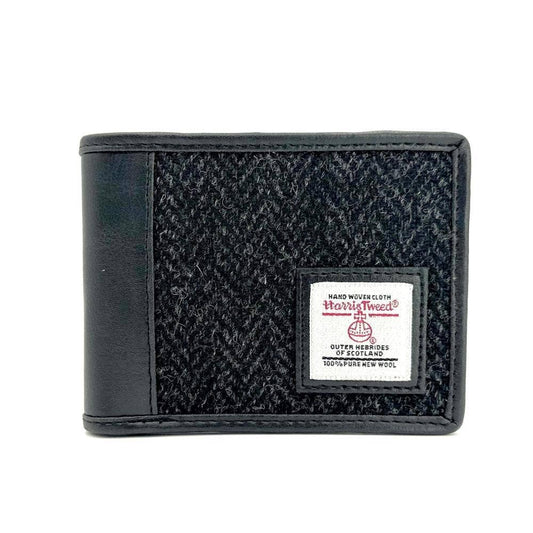 Harris Tweed Bifold Wallet Charcoal