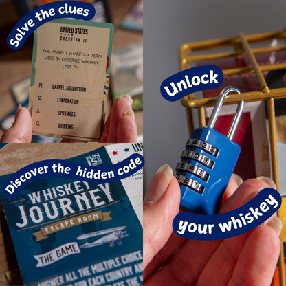 Whiskey Journey Escape Room Puzzle Game - Men's Gifts