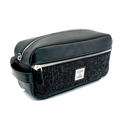 Harris Tweed Toiletry Bag Charcoal