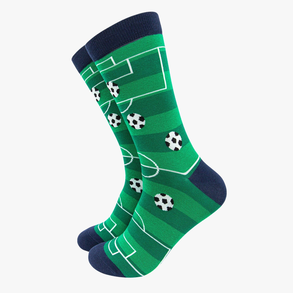 Football Pitch Bamboo Socks in Green