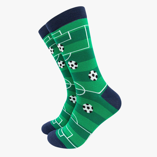Football Pitch Bamboo Socks in Green
