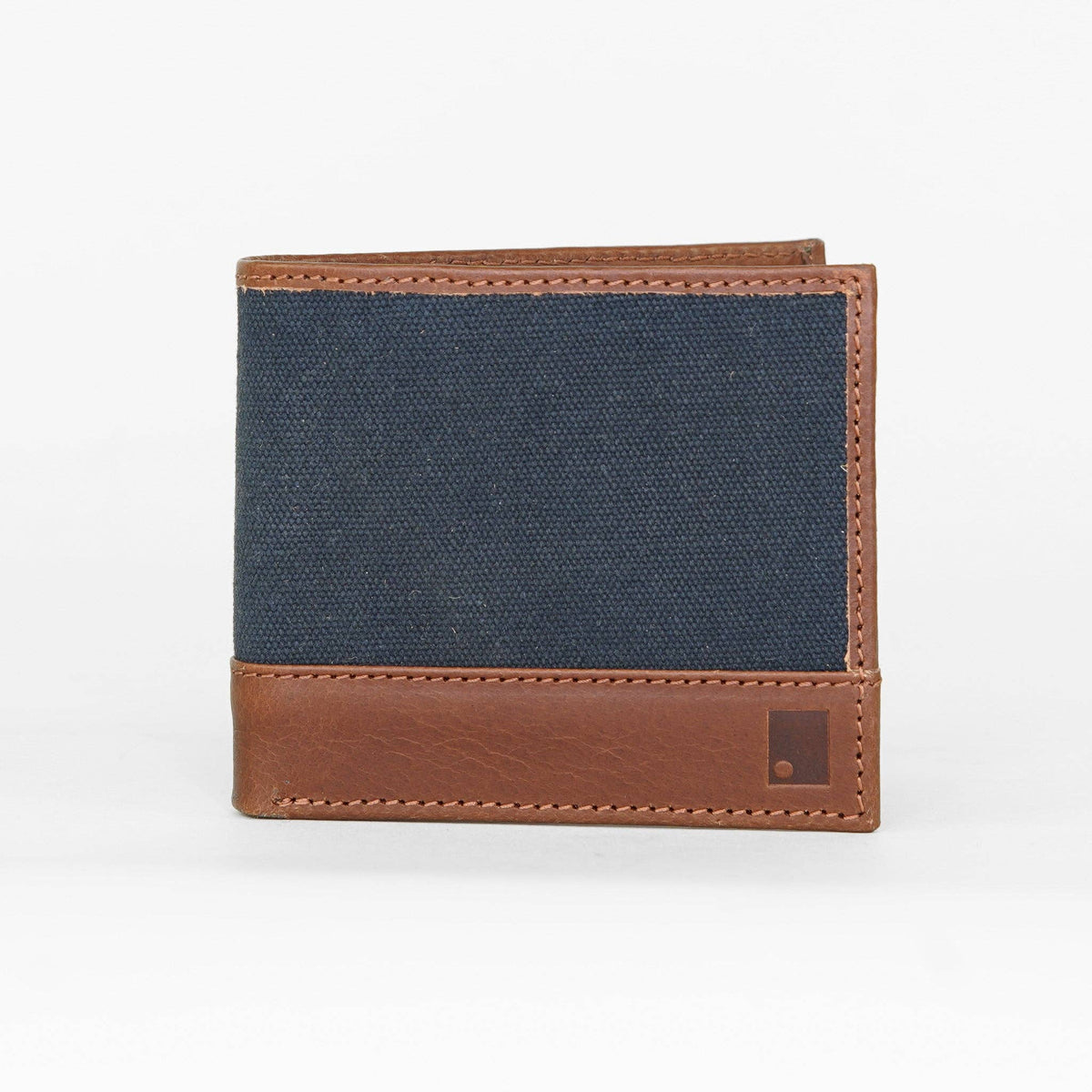 Navy Waxed Canvas Wallet