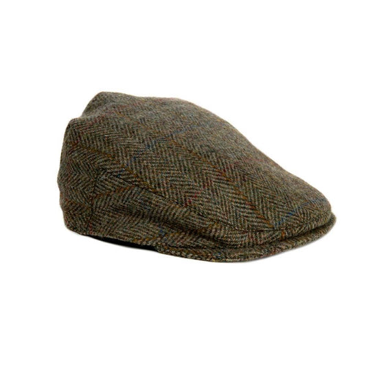 Harris Tweed Flat Cap (One Size Fits All) Country Green