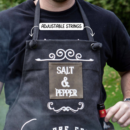 'Love My Meat' Canvas BBQ Apron - Novelty Men's Gift