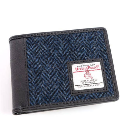 Harris Tweed Bifold Wallet Blue
