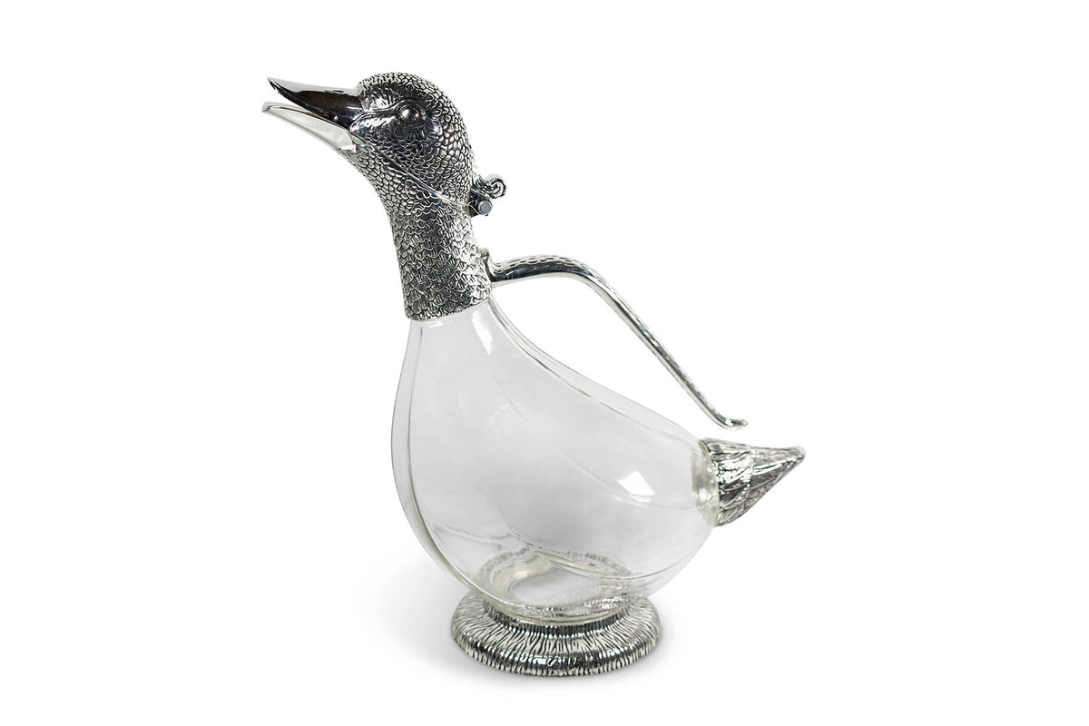 Duck Decanter Silverplated