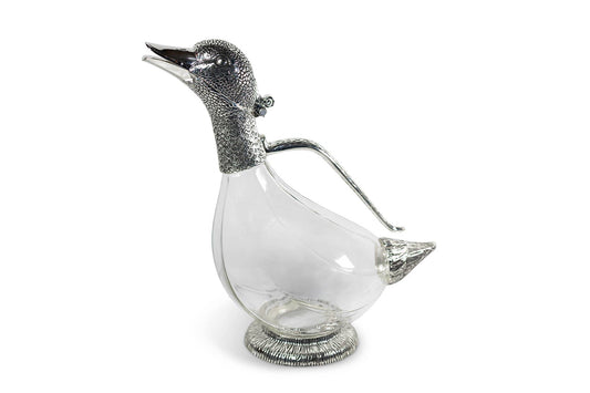 Duck Decanter Silverplated
