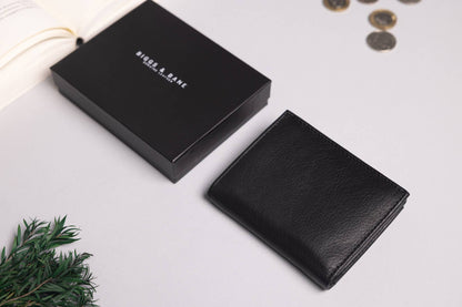 Biggs & Bane Men's Trifold Black Leather Wallet