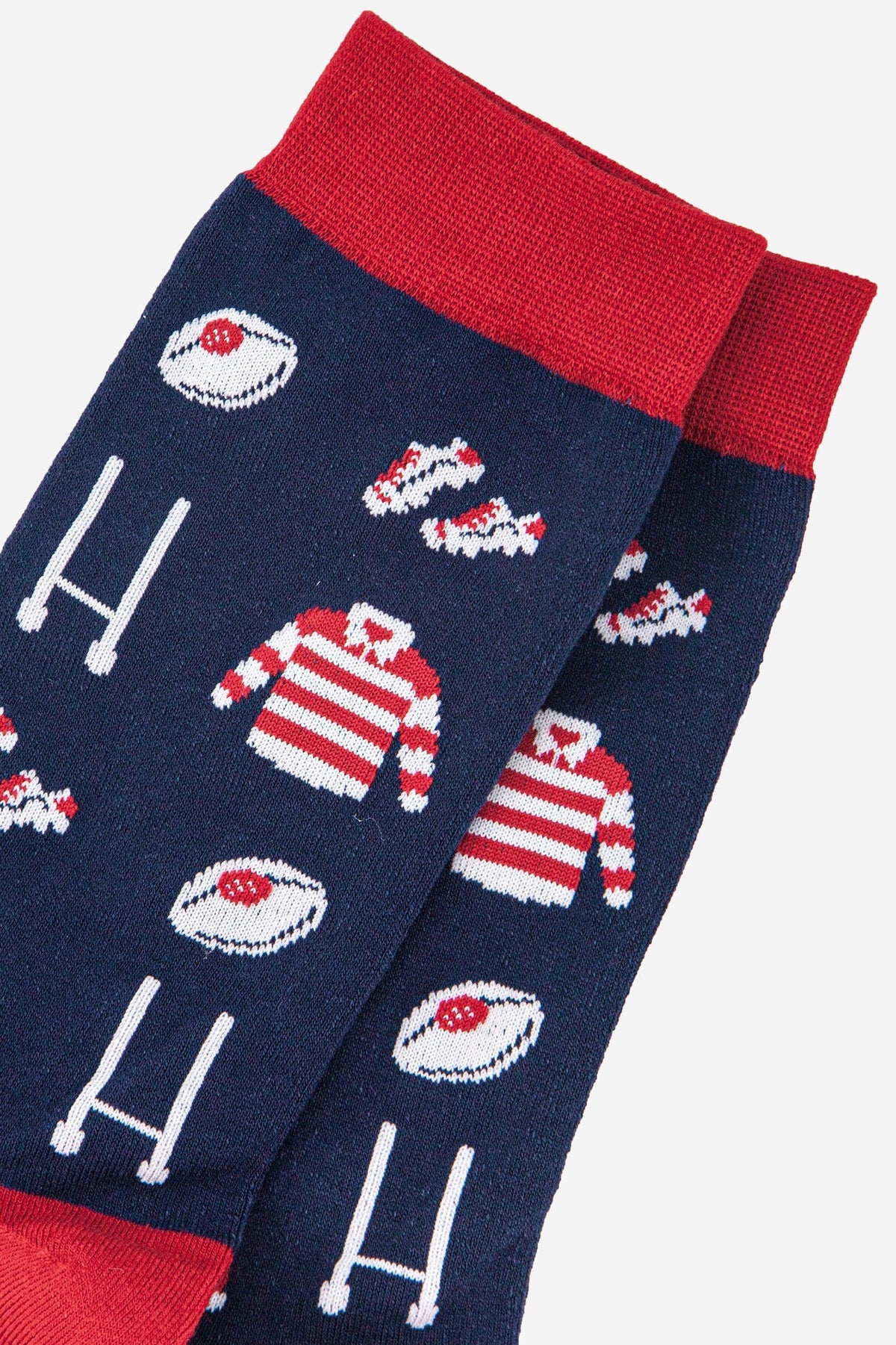 Men's Bamboo Socks - Navy Blue, Rugby