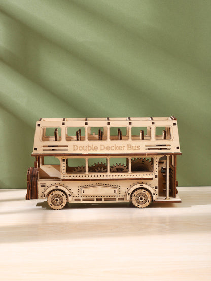 DIY Model wooden kit double decker bus