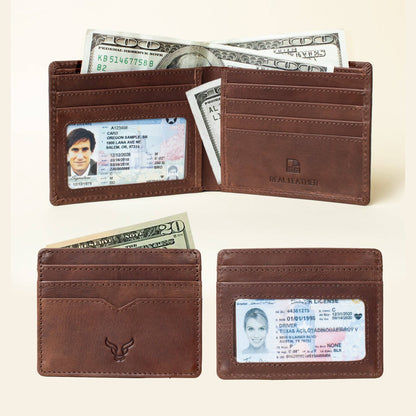 'THE PRESTIGE COMBO' Brown Genuine Leather Wallet & Cardholder Combo Gift Box