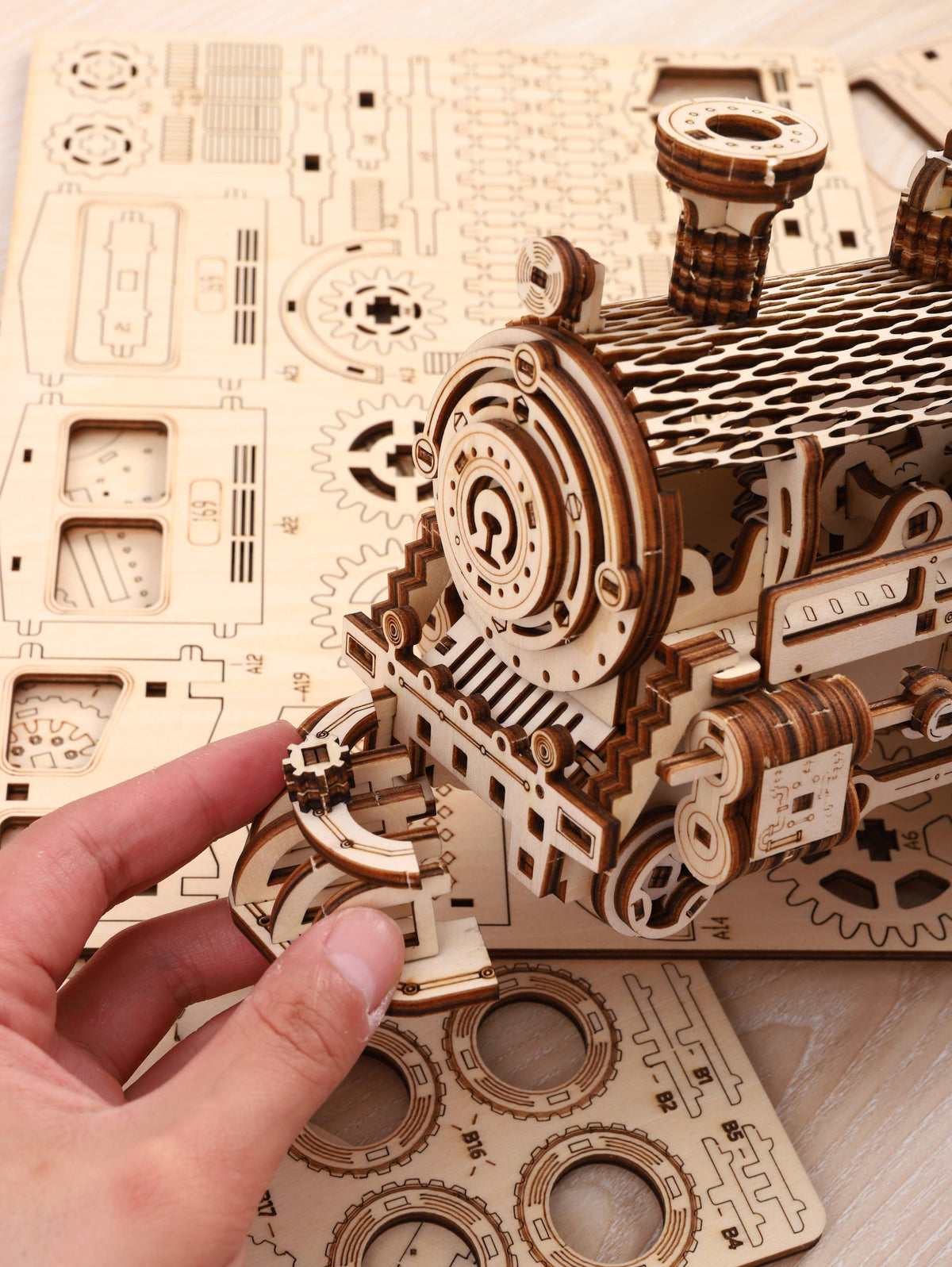 DIY Model wooden kit train