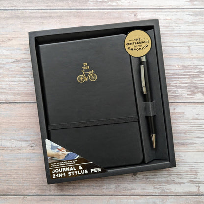 Gentlemen’s Emporium Notebook & Pen Set – On Your Bike Cover Design