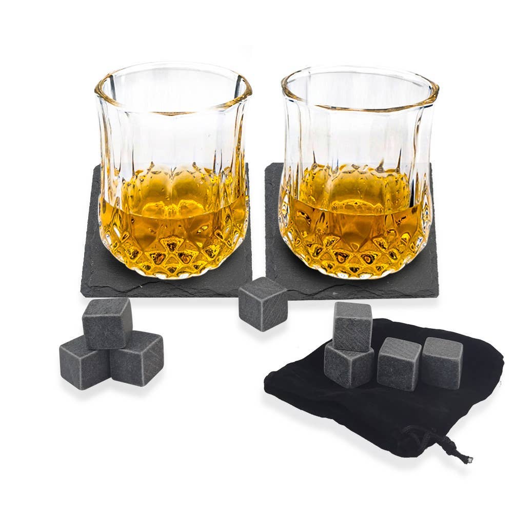 Bar Originale Whisky Glasses and Stones Set