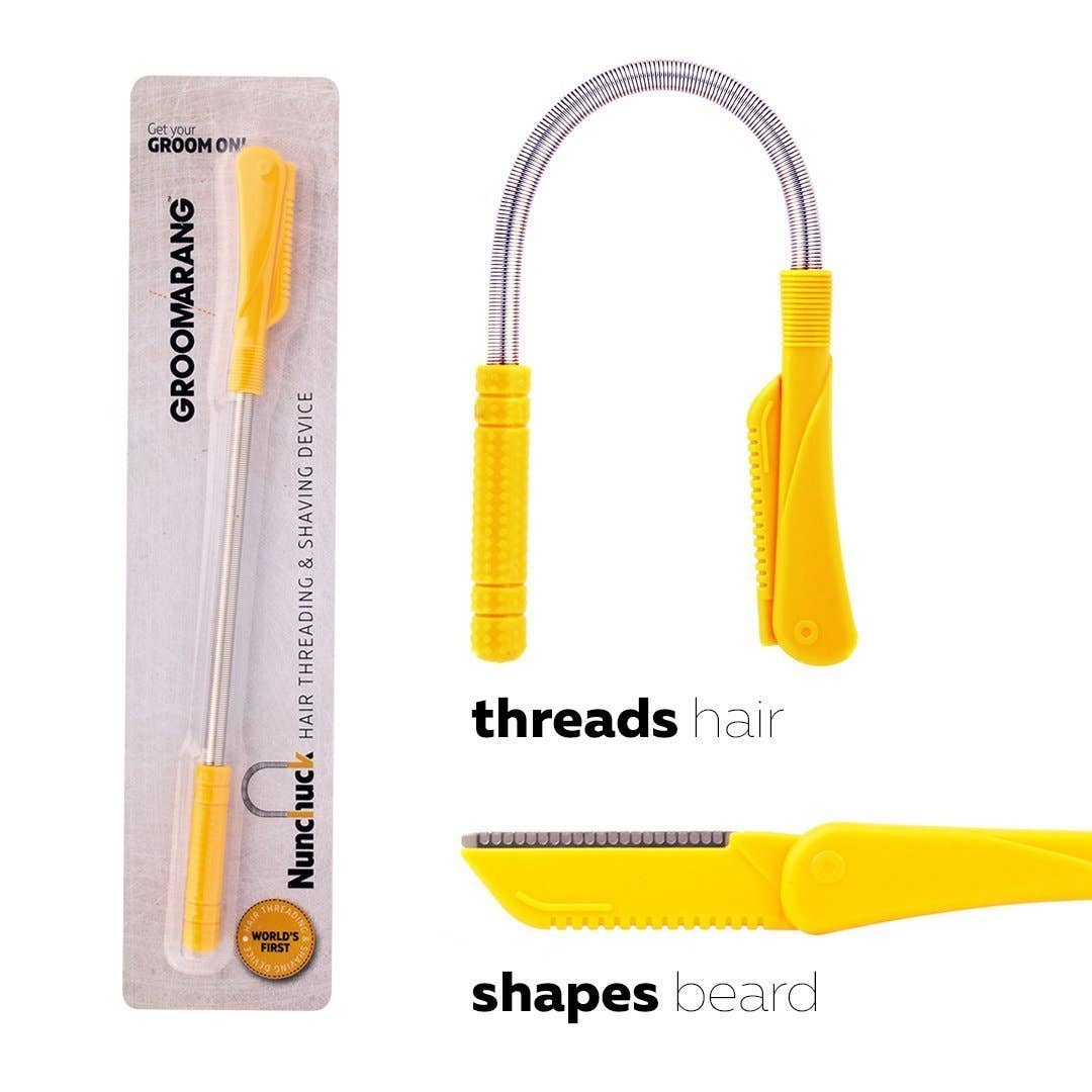 Groomarang 'Nunchuck' World's First Hair Threading and Shaving Device