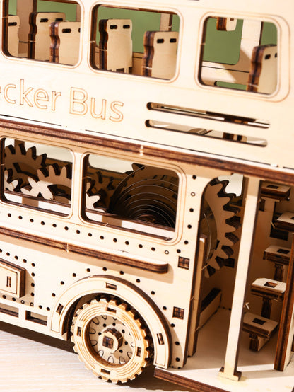 DIY Model wooden kit double decker bus