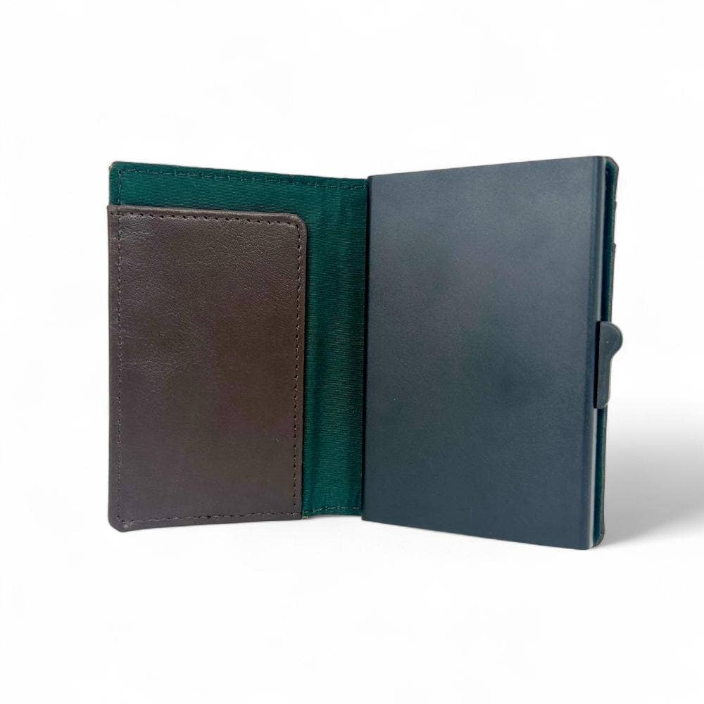 Harris Tweed RFID Pop Up Card Wallet in Country Green