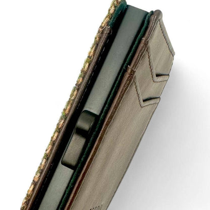 Harris Tweed RFID Pop Up Card Wallet in Country Green