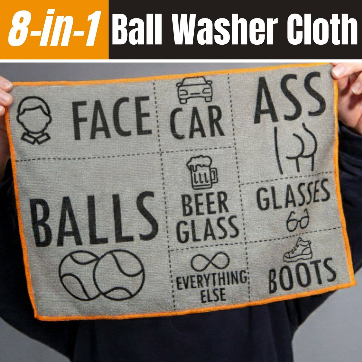 Funny 8-in-1 Ball Washer Cloth - Funny Novelty Gifts for Men