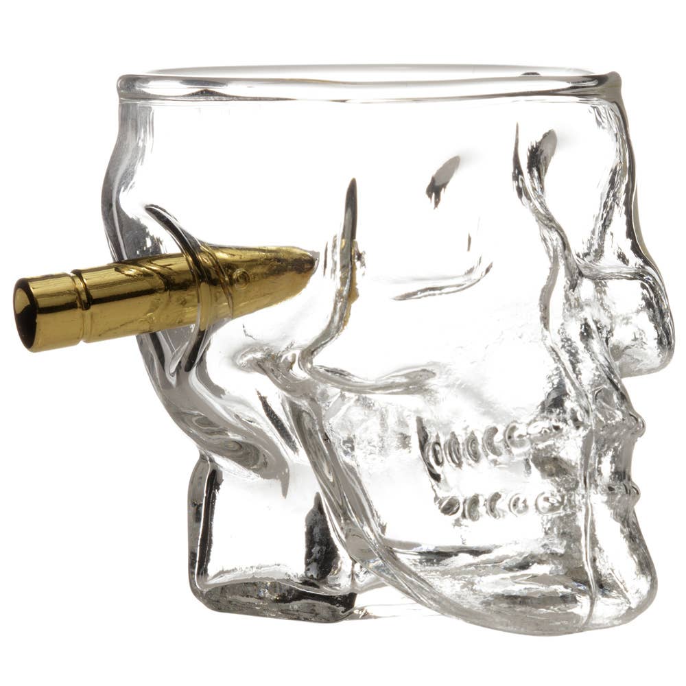 Bar Bespoke Skull Shot Glasses x 2 - Halloween Special