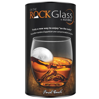 Final Touch On the Rocks Glass and Ice Ball Mould Set
