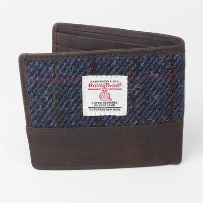 Blue Harris Tweed Wallet