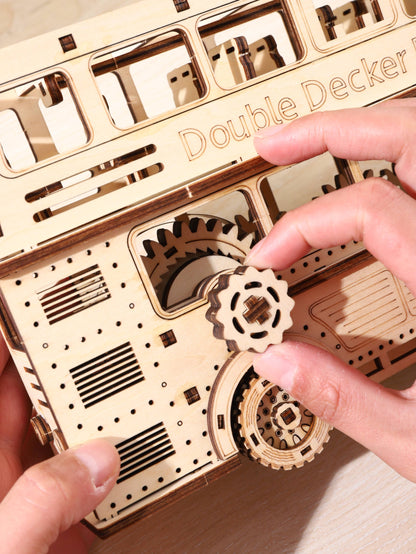 DIY Model wooden kit double decker bus