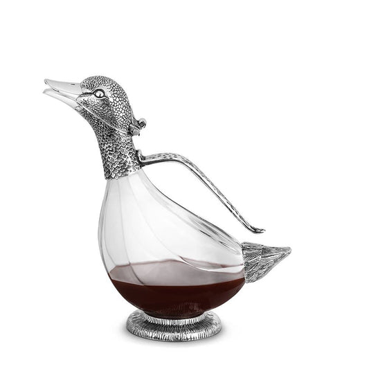 Duck Decanter Silverplated