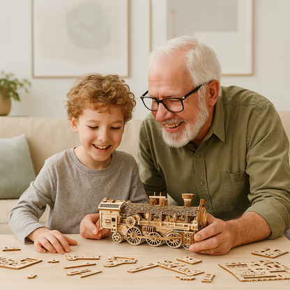 DIY Model wooden kit train