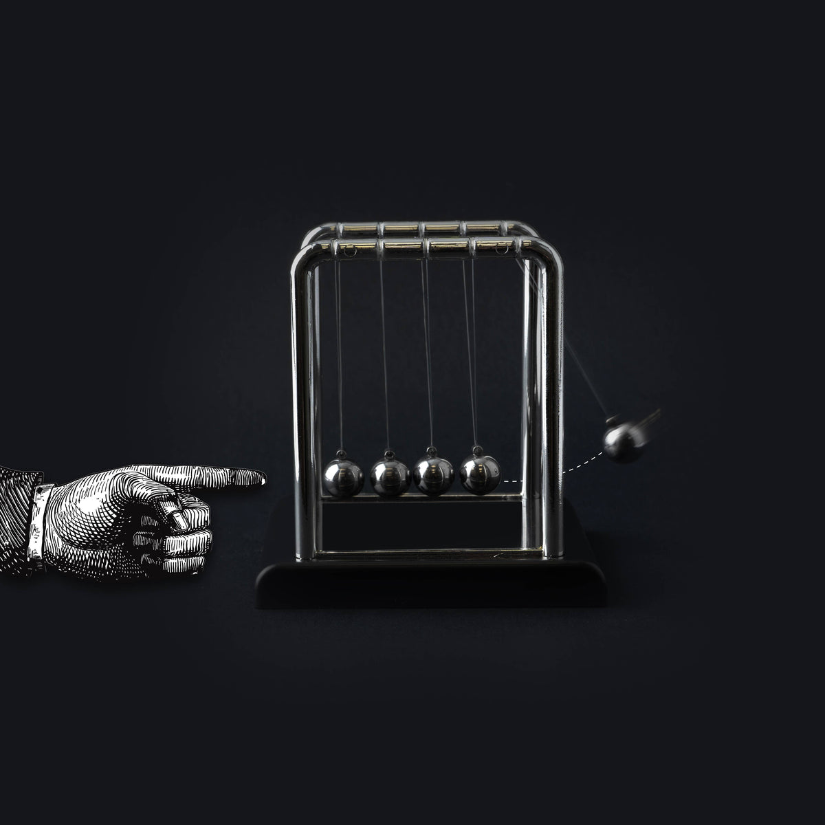 Dapper Chap Newton's Cradle  In Gift Box