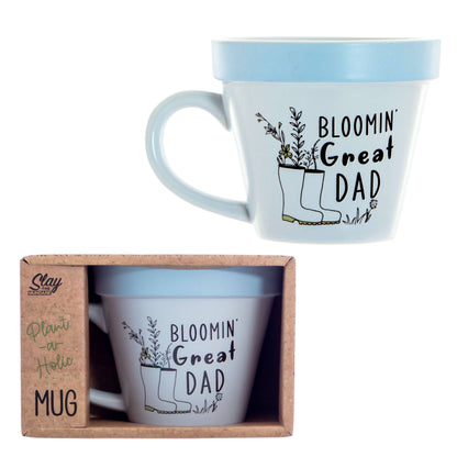 Blooming Great Dad Plant Pot Mug - Gardening Gifts