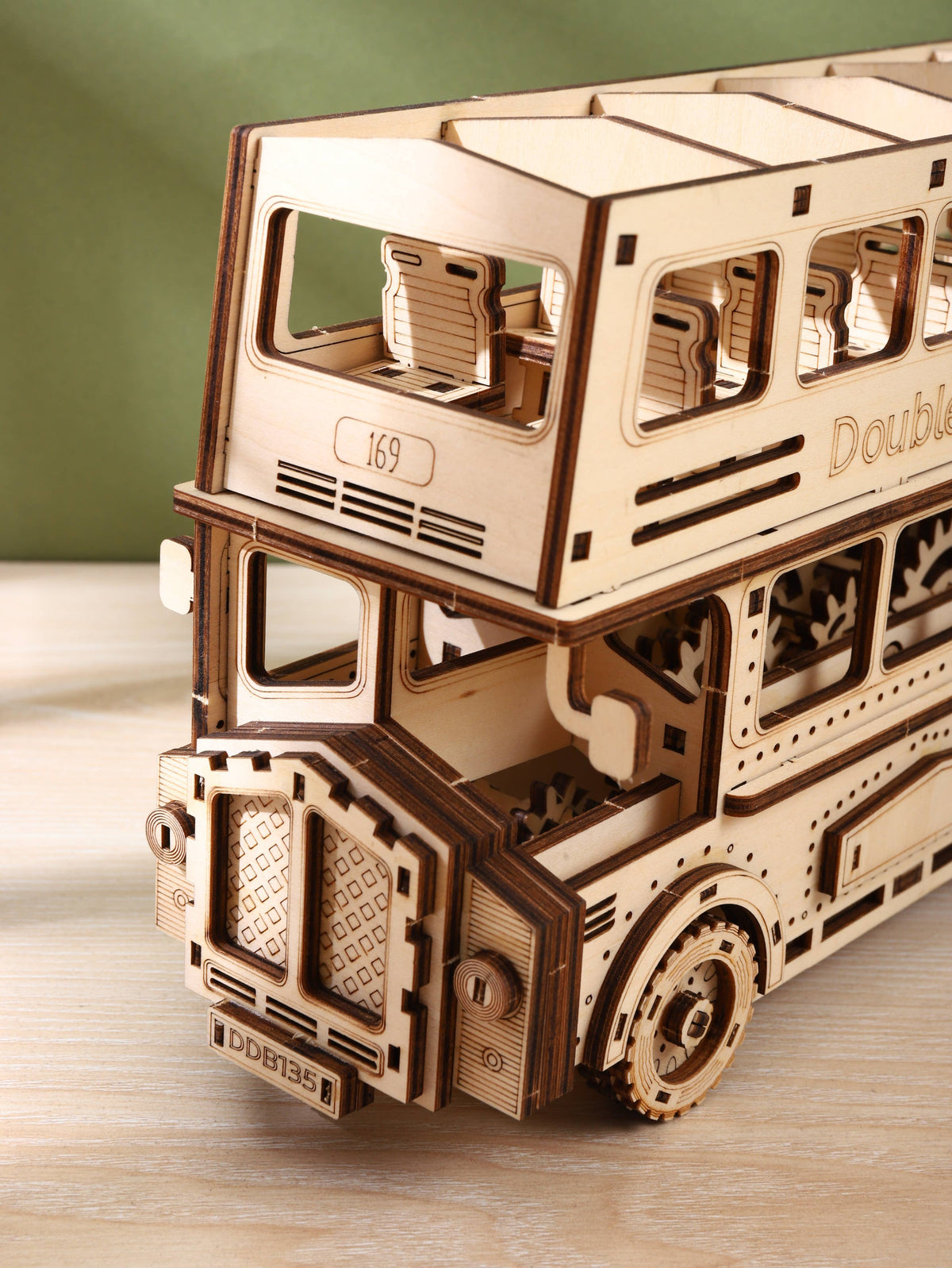 DIY Model wooden kit double decker bus