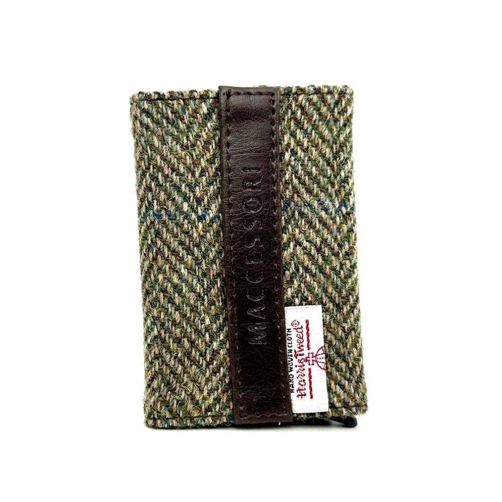 Harris Tweed RFID Pop Up Card Holder Country Green