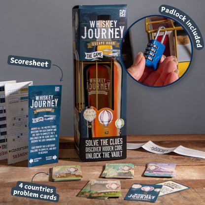Whiskey Journey Escape Room Puzzle Game - Men's Gifts