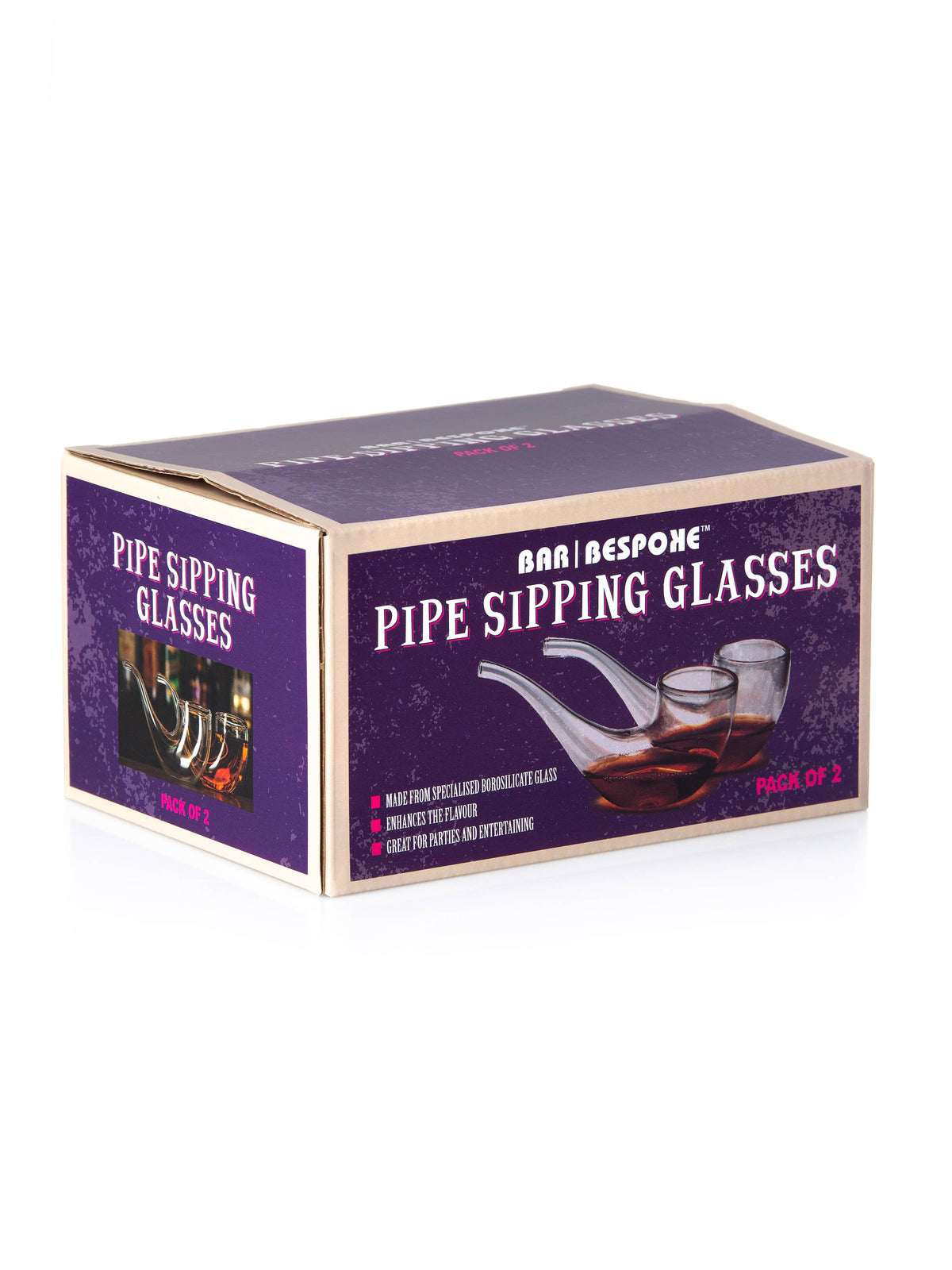Bar Bespoke Pipe Sipping Glasses 2 Pack