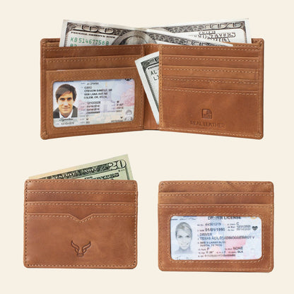 'THE PRESTIGE COMBO' Tan Genuine Leather Wallet & Cardholder Combo Gift Box