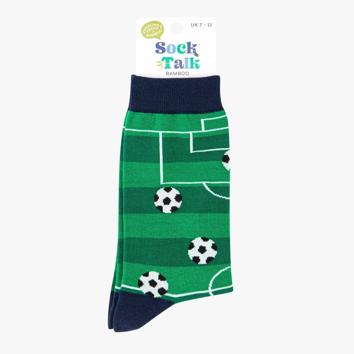 Football Pitch Bamboo Socks in Green