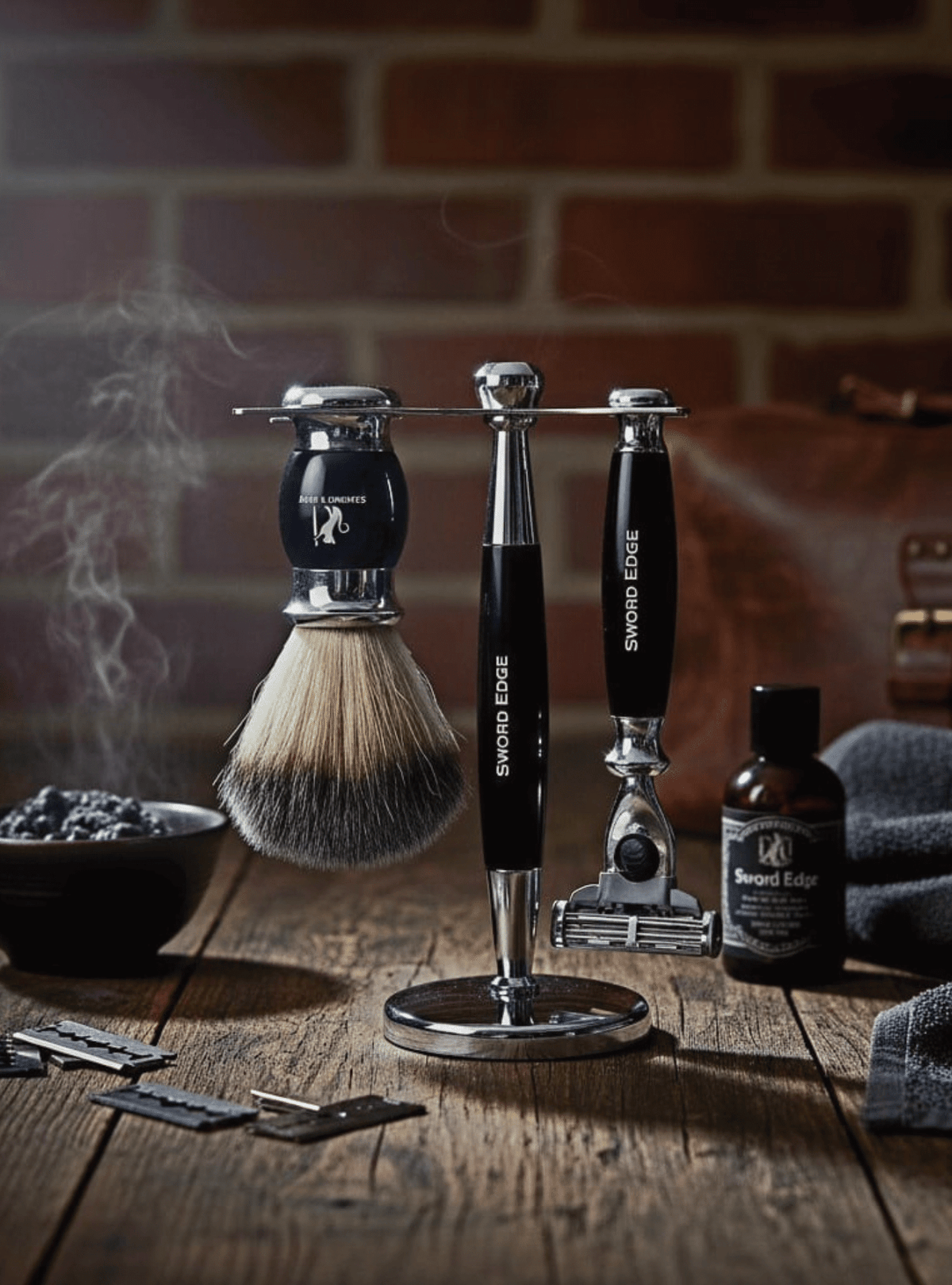 Sword Edge Premium Mach 3 compatible shaving set "Benson"