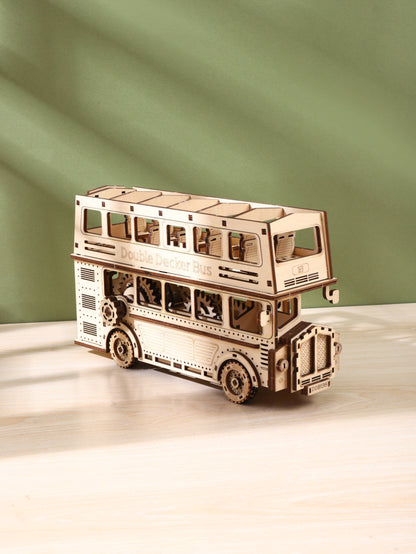 DIY Model wooden kit double decker bus
