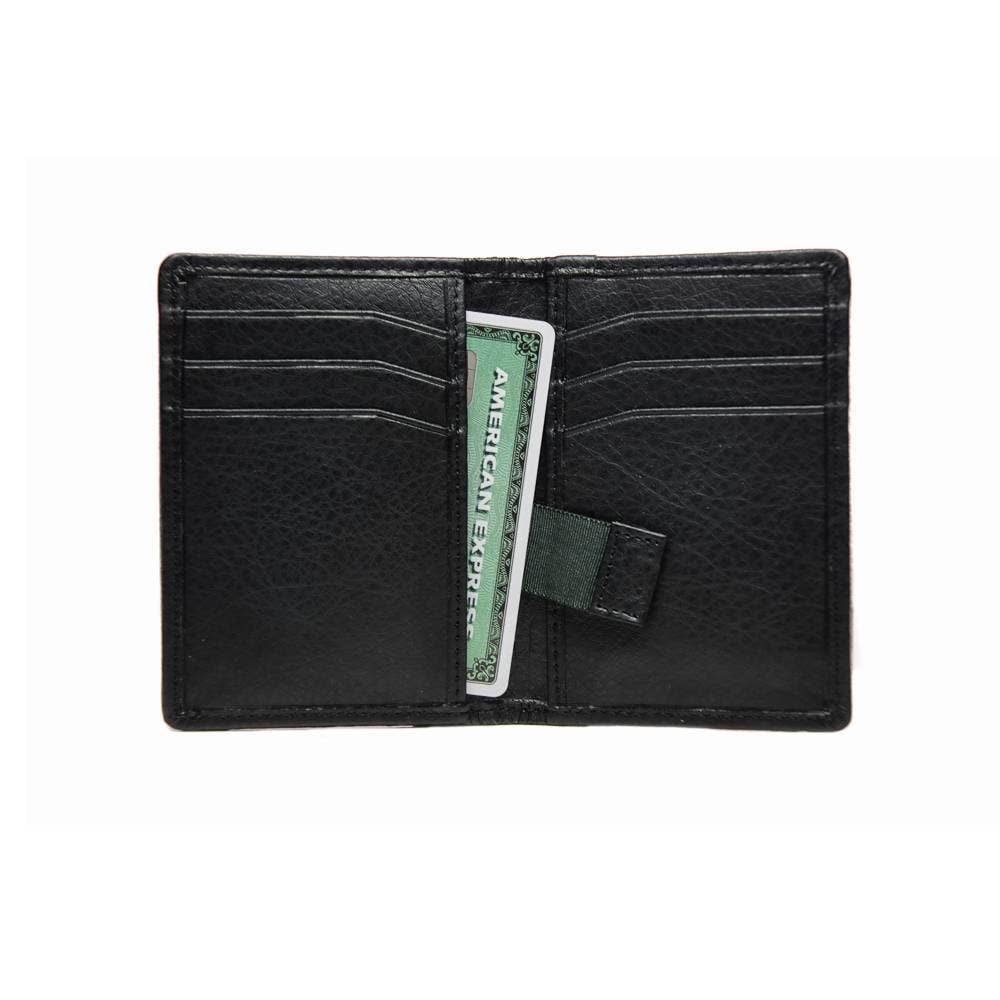 Harris Tweed Slim Card Holder Charcoal Herringbone