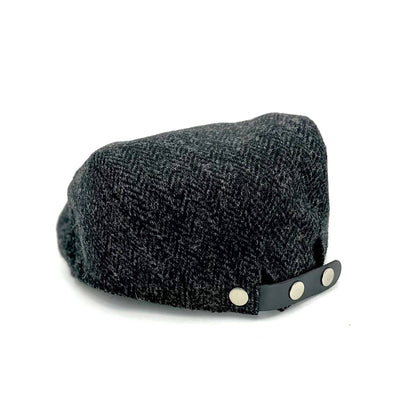 Harris Tweed Flat Cap (One Size Fits All) Charcoal