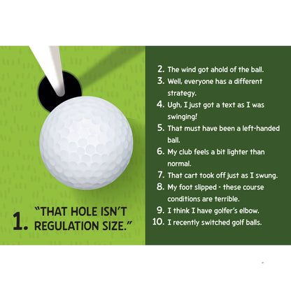 500 Excuses For a Bad Golf Shot Joke Gift Book - Men's Gifts