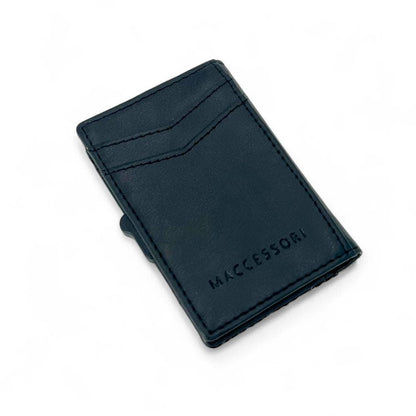 Harris Tweed RFID Pop Up Card Wallet in Blue Herringbone