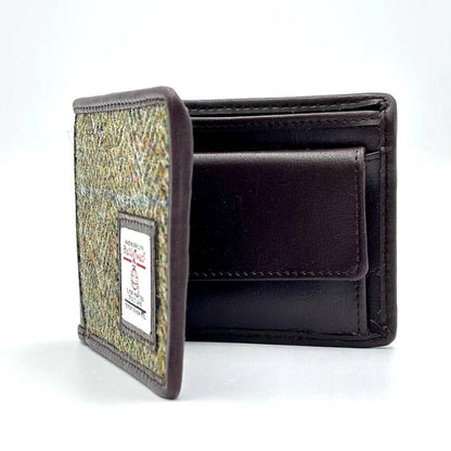 Harris Tweed Bifold Coin Wallet Country Green